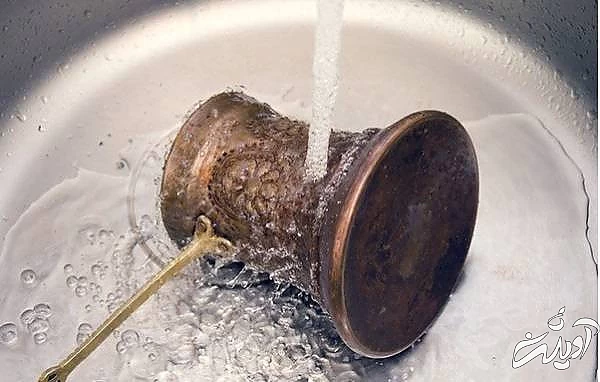 شستن ظرف برنجی ظرف برنج